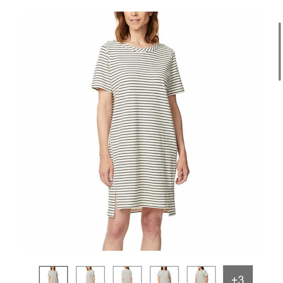 Buffalo Ladies Striped Dress Short Sleeve Black and White Large L - Picture 6 of 6